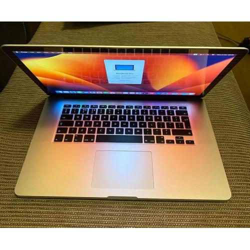 Apple MacBook Pro 15" A1398 2015 i7-4th Gen 2.5Ghz 16GB RAM 256GB SSD Silver